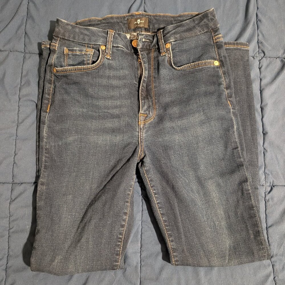7 for All Mankind HIGH WAIST ANKLE SKINNY in Slim Illusion Tried and True 27